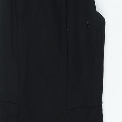 River Island Womens Black Viscose Bodycon Size 8 Halter Zip