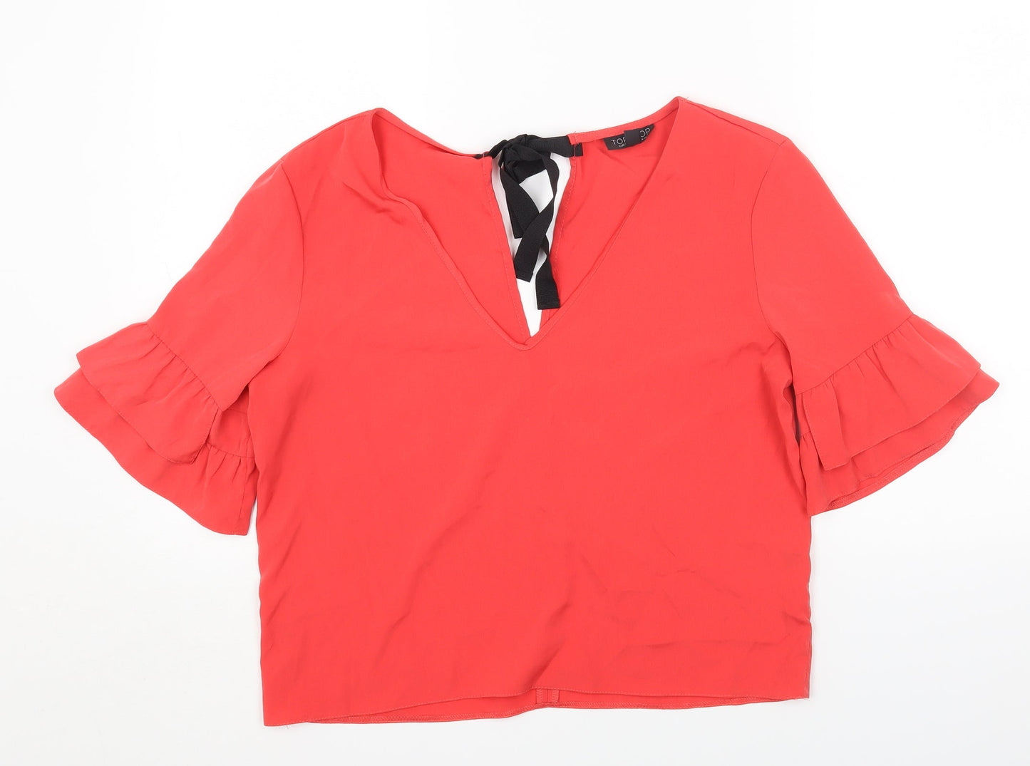 Womens UK Size 10 Topshop Pink Basic Blouse
