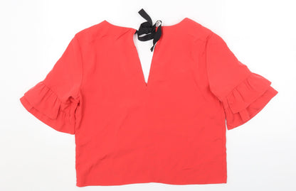 Womens UK Size 10 Topshop Pink Basic Blouse