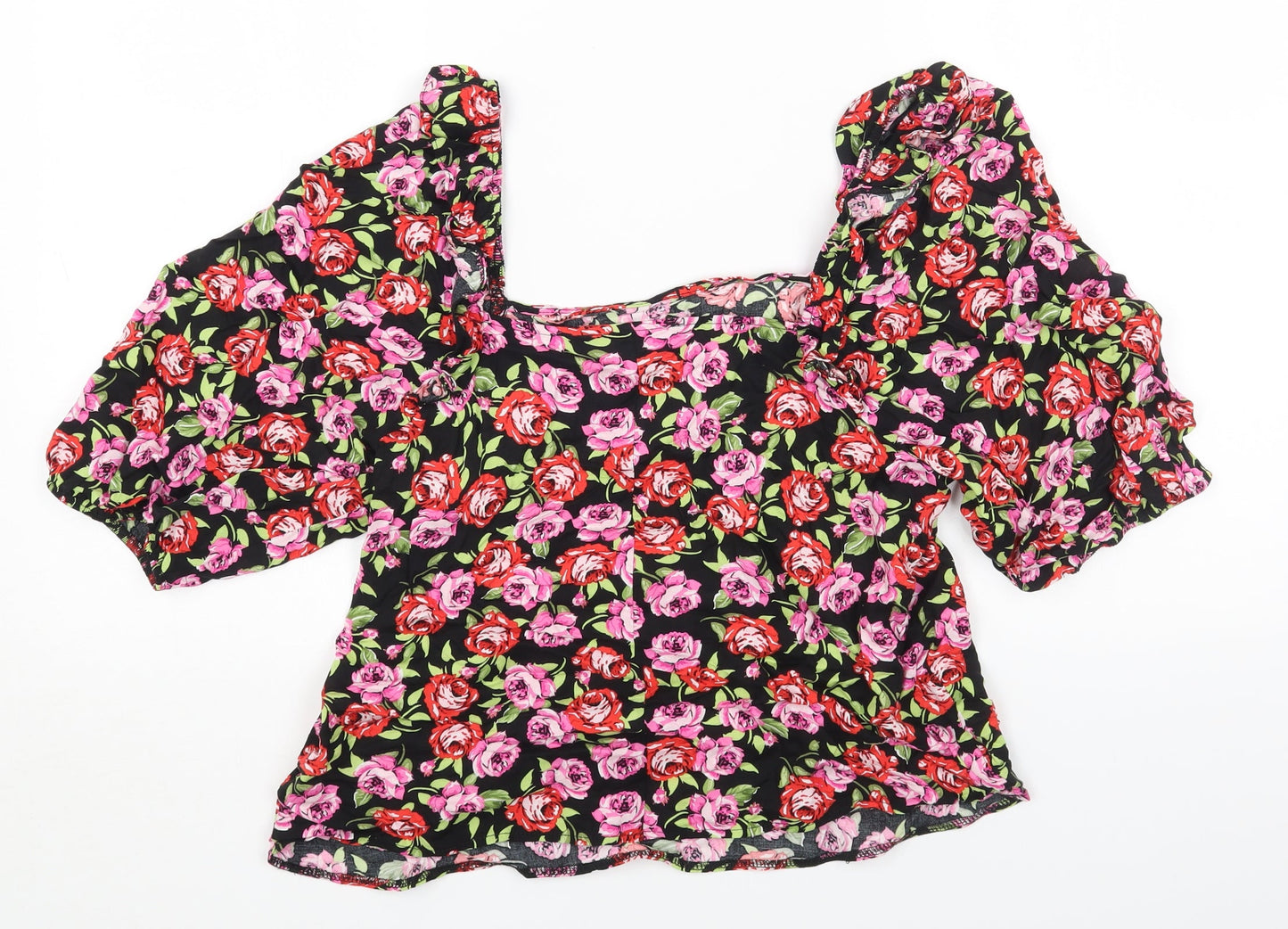 Womens UK Size 12 Dorothy Perkins Multicoloured Cropped Blouse