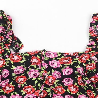 Womens UK Size 12 Dorothy Perkins Multicoloured Cropped Blouse