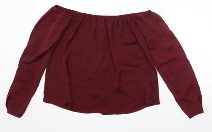 Womens UK Size 8 River Island Purple Basic Blouse