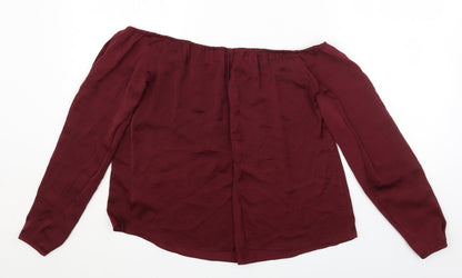 Womens UK Size 8 River Island Purple Basic Blouse