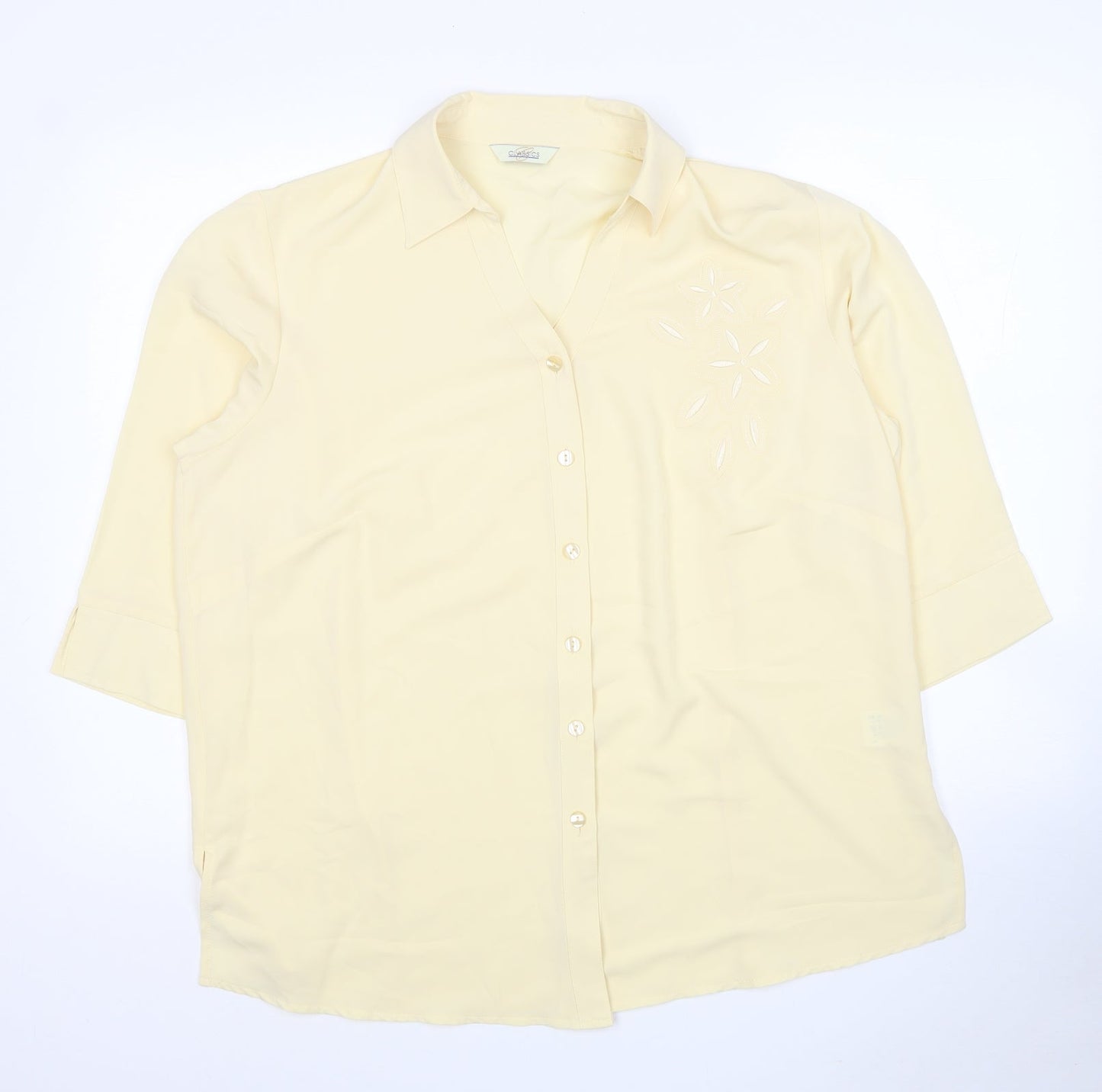 Womens UK Size 20 Classic Beige Basic Button-Up
