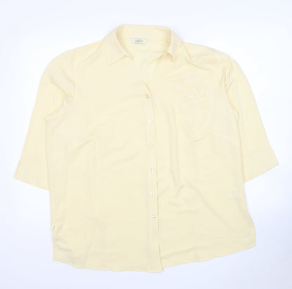 Womens UK Size 20 Classic Beige Basic Button-Up