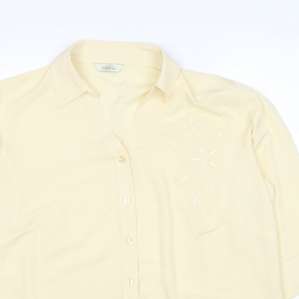 Womens UK Size 20 Classic Beige Basic Button-Up