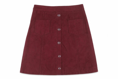 Eifni Womens Red Polyester A-Line Skirt Size S Zip