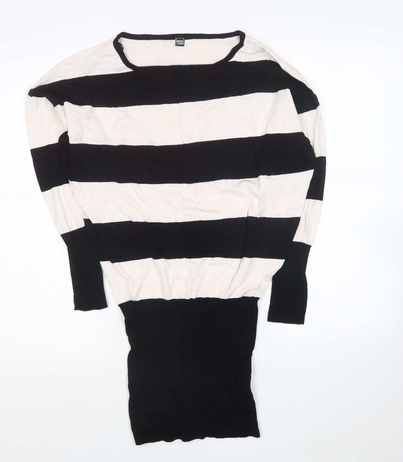 Womens UK Size S Pimkie Black Tunic Blouse