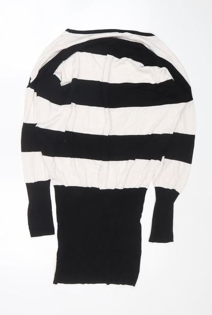 Womens UK Size S Pimkie Black Tunic Blouse