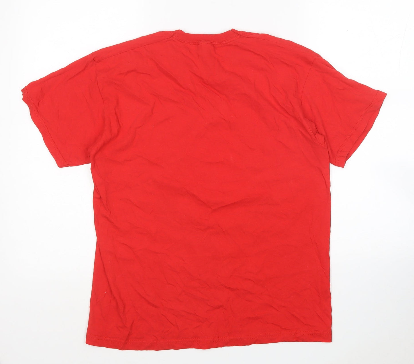 Mens UK Size M Fruit of the Loom Red  T-Shirt