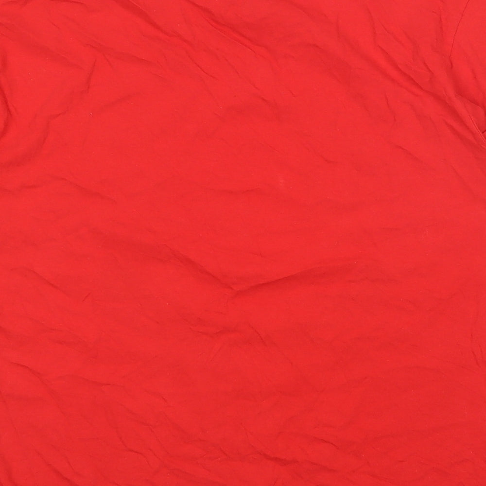 Mens UK Size M Fruit of the Loom Red  T-Shirt