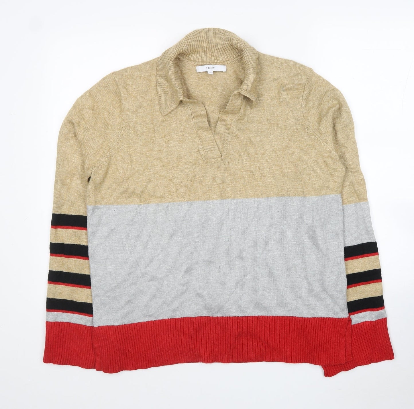 Womens UK Size L NEXT Multicoloured Pullover Jumper