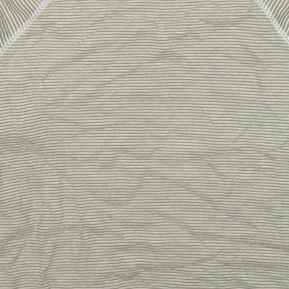 Liz Claiborne Womens Green Round Neck Striped Cotton Pullover Jumper Size L