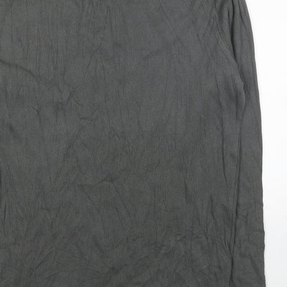 Burton Mens Grey V-Neck Cotton Pullover Jumper Size L