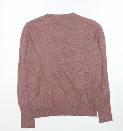 Primark Womens Red Round Neck Polyester Pullover Jumper Size 10