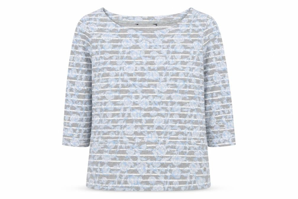 Womens UK Size 14 Maine Grey Jersey T-Shirt