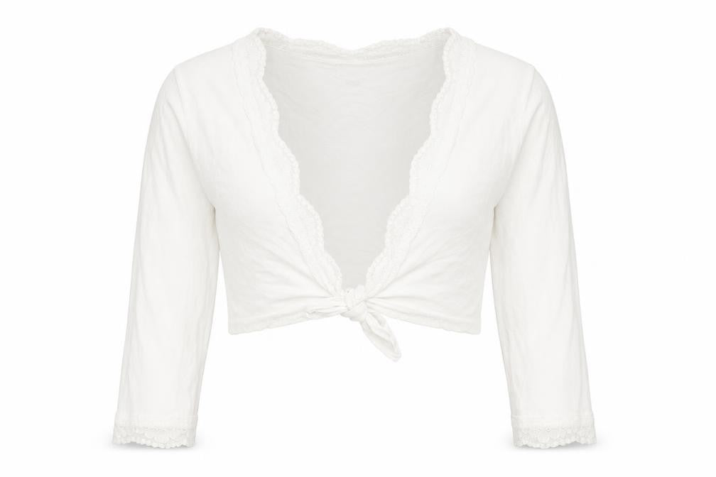 Womens UK Size 12 Etam White Cropped T-Shirt