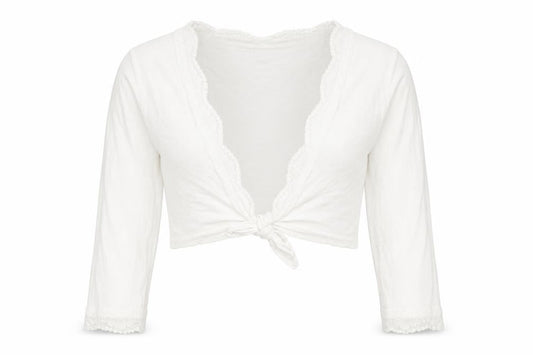 Womens UK Size 12 Etam White Cropped T-Shirt