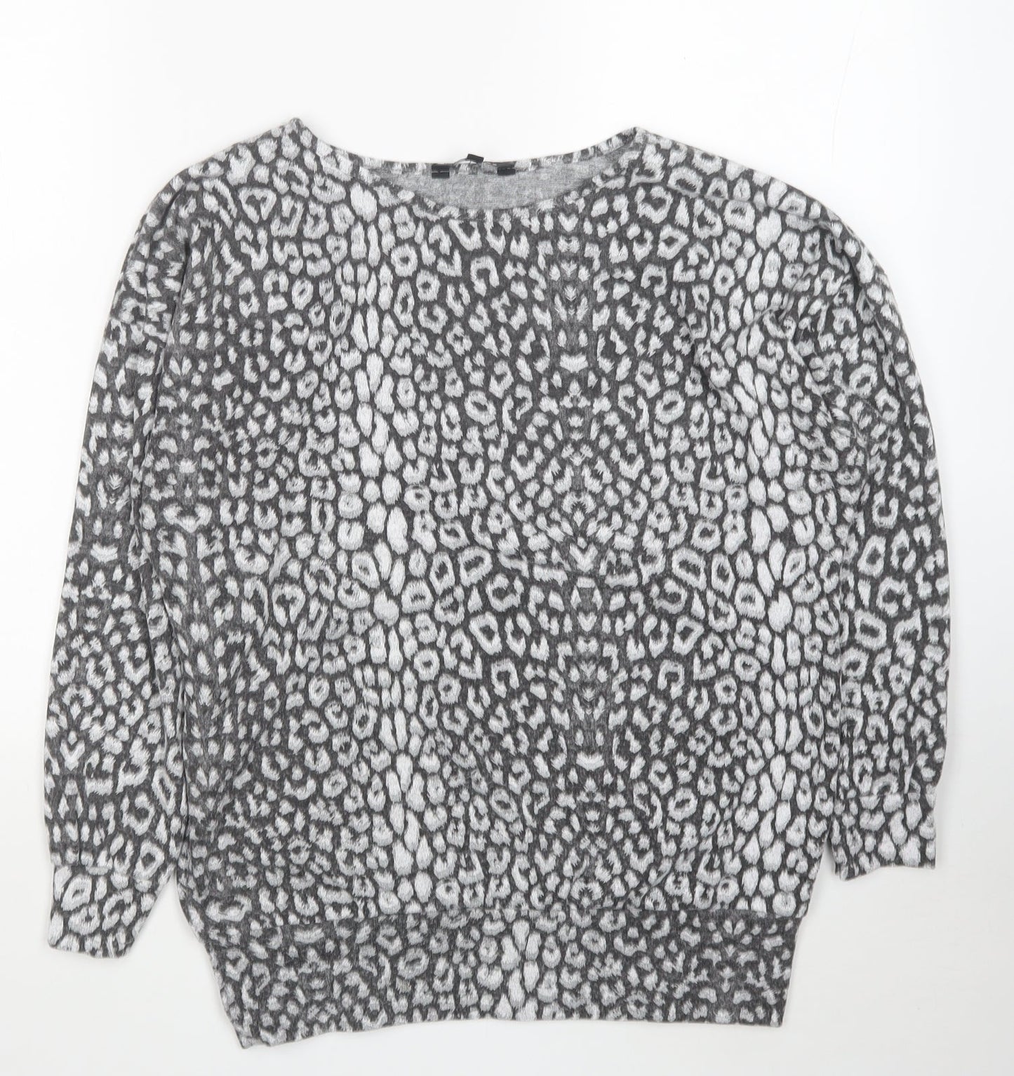 Womens UK Size S Peacocks Grey Pullover Jumper