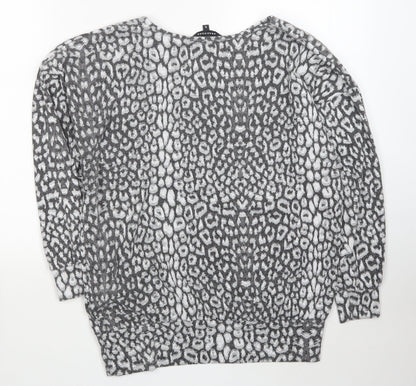 Womens UK Size S Peacocks Grey Pullover Jumper