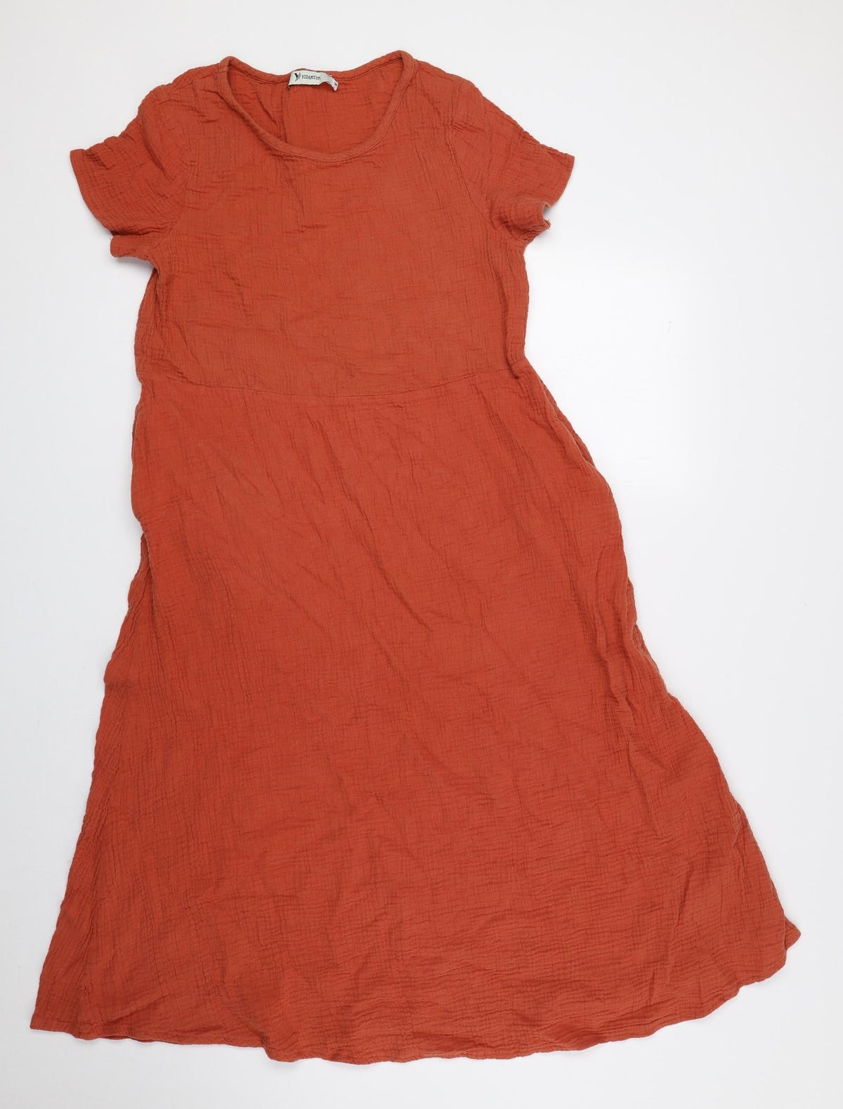 Yidarton Womens Orange Cotton A-Line Size M Round Neck Pullover