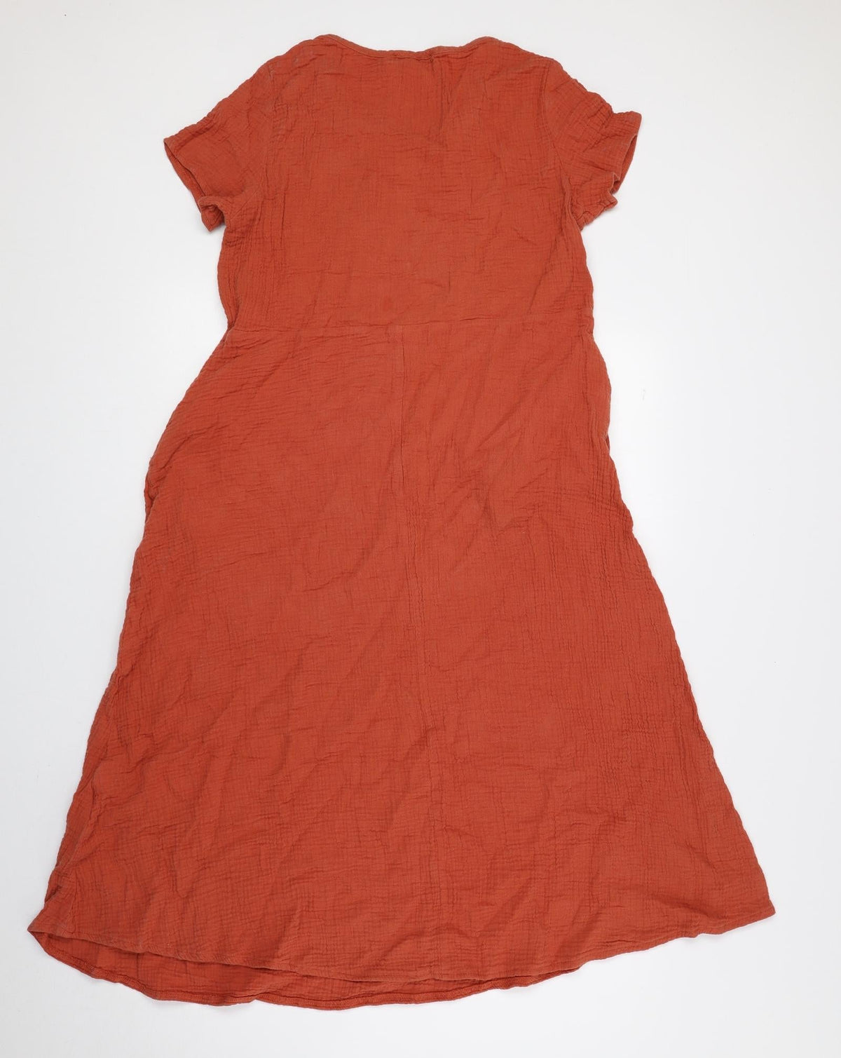 Yidarton Womens Orange Cotton A-Line Size M Round Neck Pullover