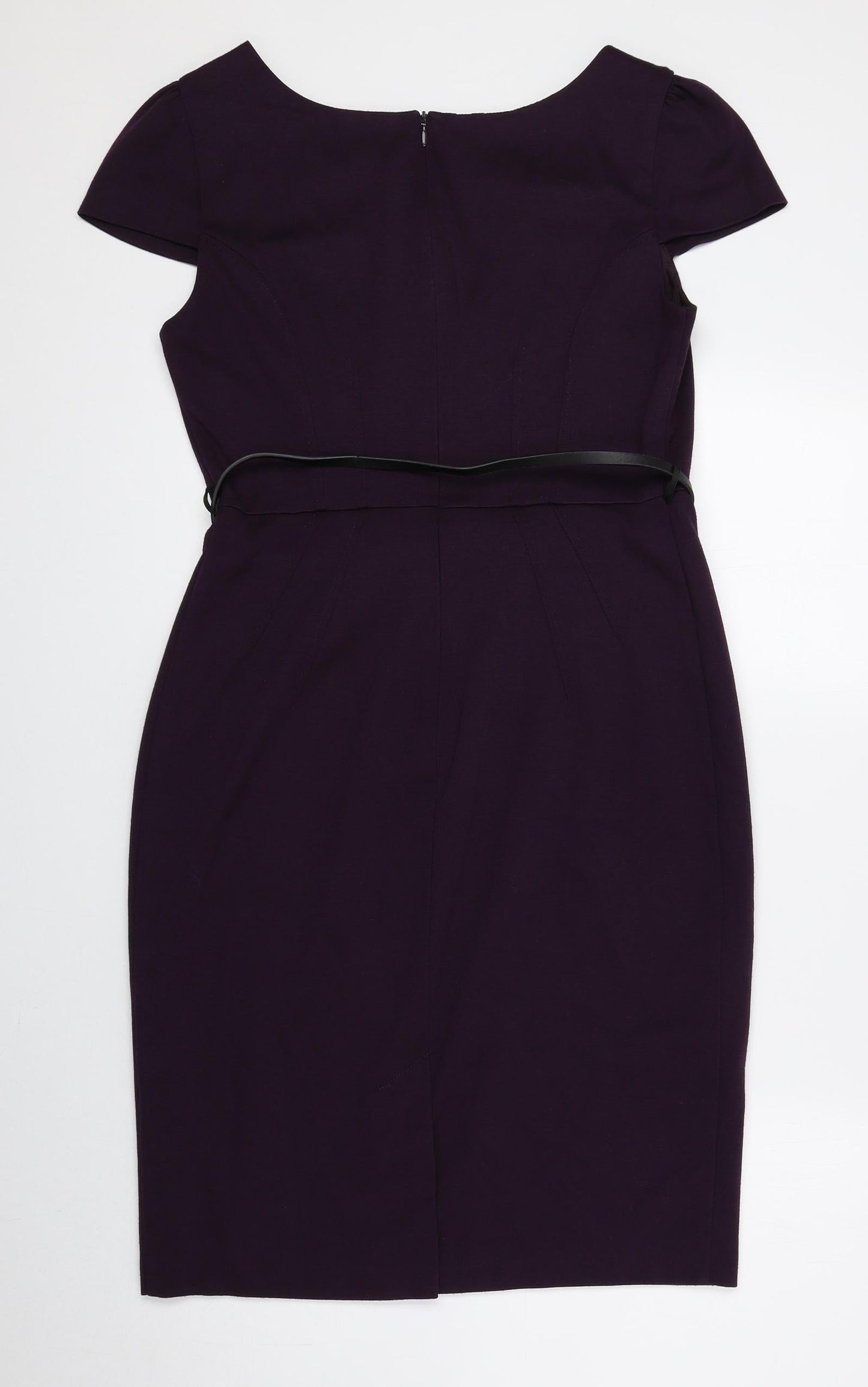 F&F Womens Purple Polyester A-Line Size 12 Round Neck Zip