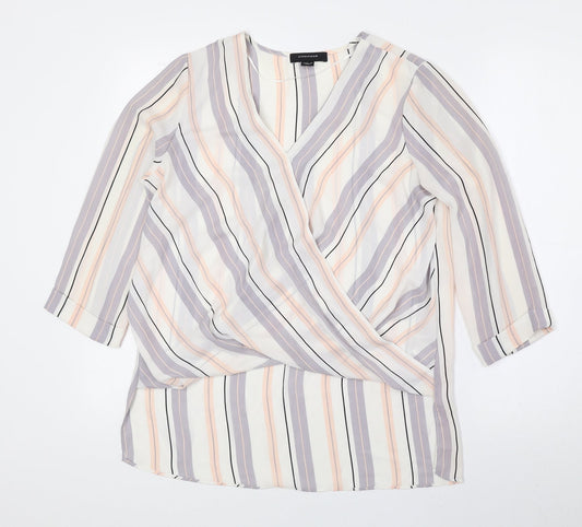 Womens UK Size 10 Atmosphere Multicoloured Basic Blouse