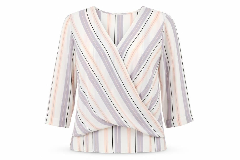 Womens UK Size 10 Atmosphere Multicoloured Basic Blouse