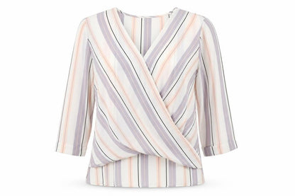 Womens UK Size 10 Atmosphere Multicoloured Basic Blouse