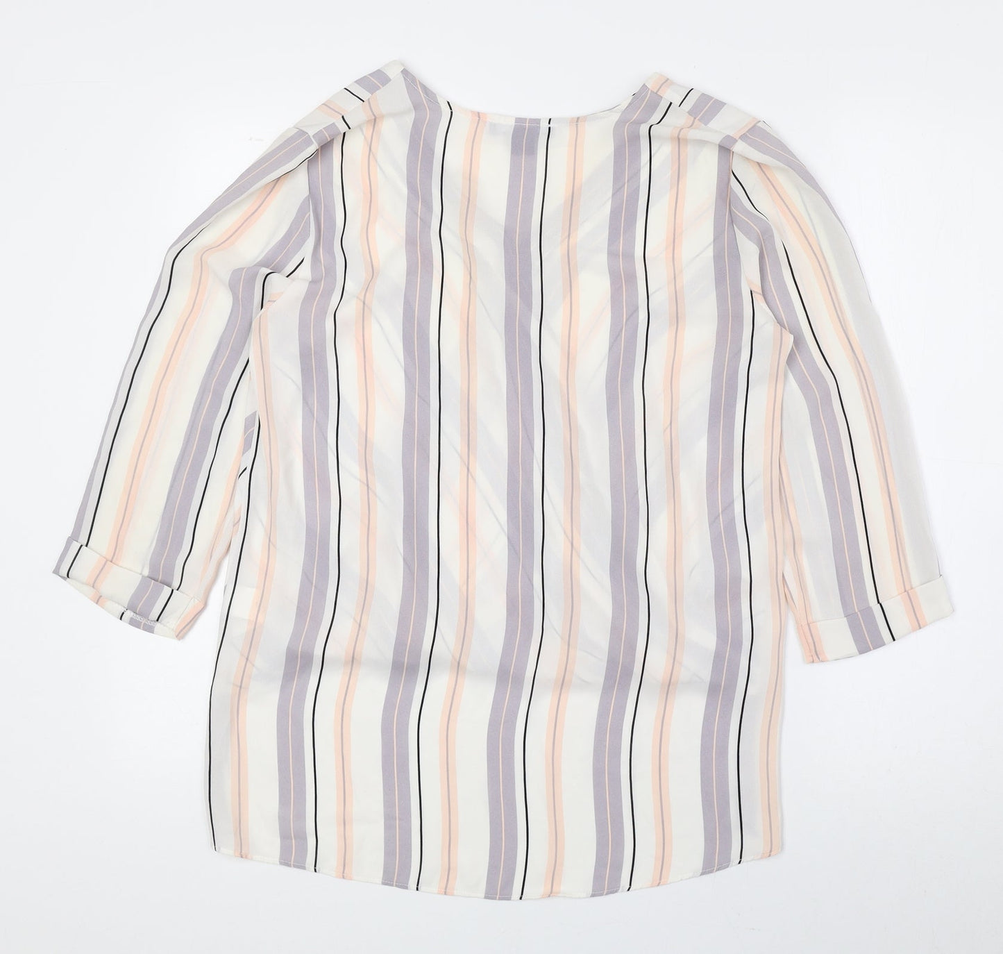 Womens UK Size 10 Atmosphere Multicoloured Basic Blouse