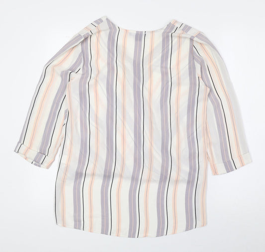 Womens UK Size 10 Atmosphere Multicoloured Basic Blouse
