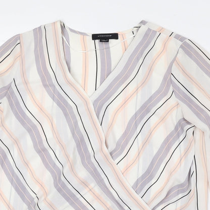 Womens UK Size 10 Atmosphere Multicoloured Basic Blouse