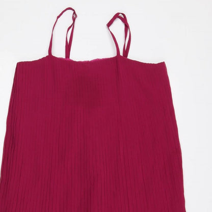 French Connection Girls Pink Polyester A-Line Size 12-13 Years Round Neck Zip