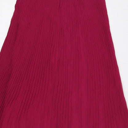 French Connection Girls Pink Polyester A-Line Size 12-13 Years Round Neck Zip