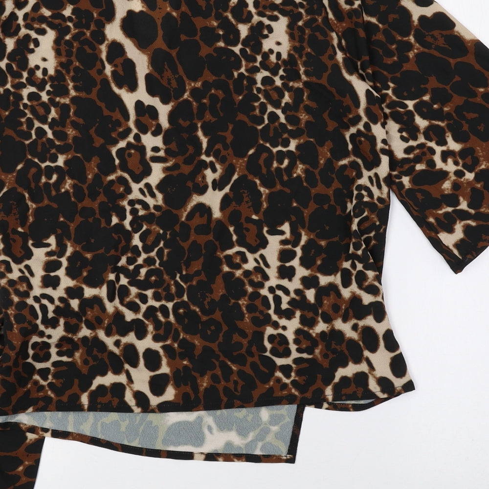 Womens UK Size 8 NEXT Brown Basic Blouse