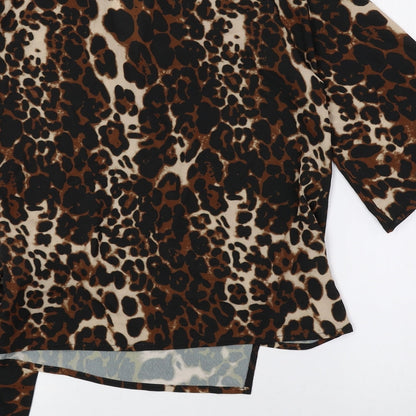 Womens UK Size 8 NEXT Brown Basic Blouse