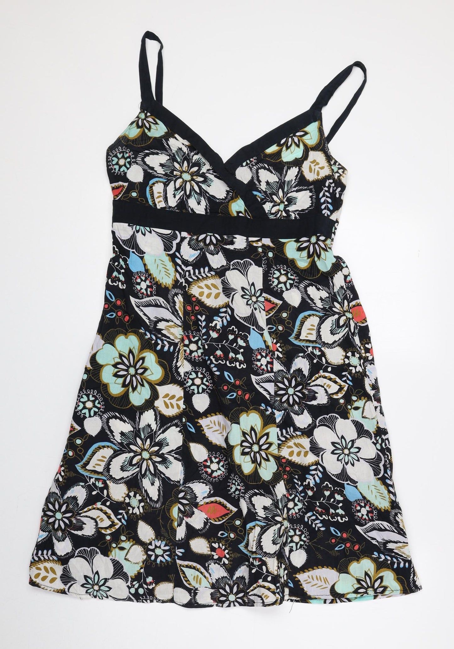 George Womens Multicoloured Floral 100% Cotton A-Line Size 14 Sweetheart Pullover