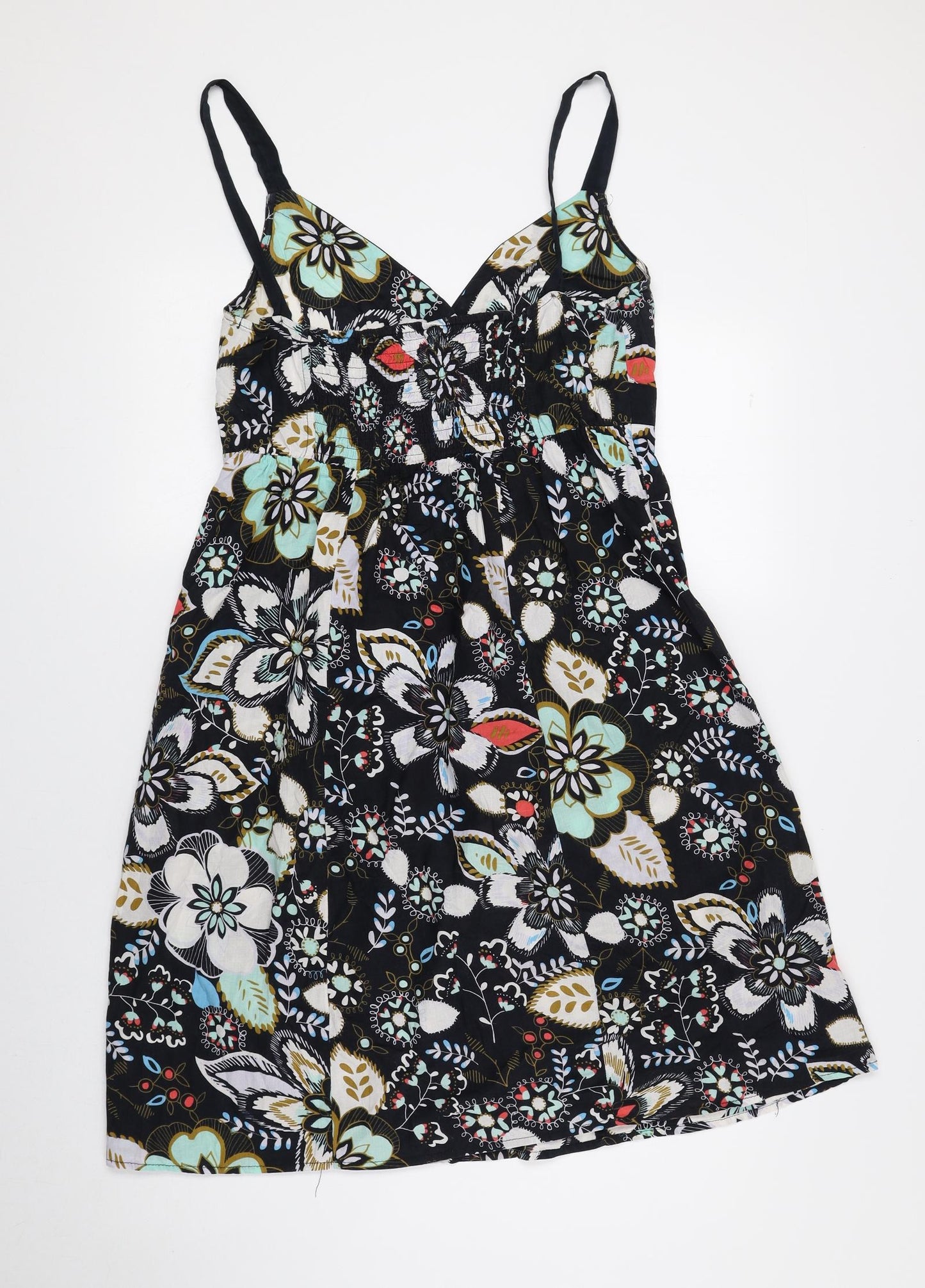 George Womens Multicoloured Floral 100% Cotton A-Line Size 14 Sweetheart Pullover