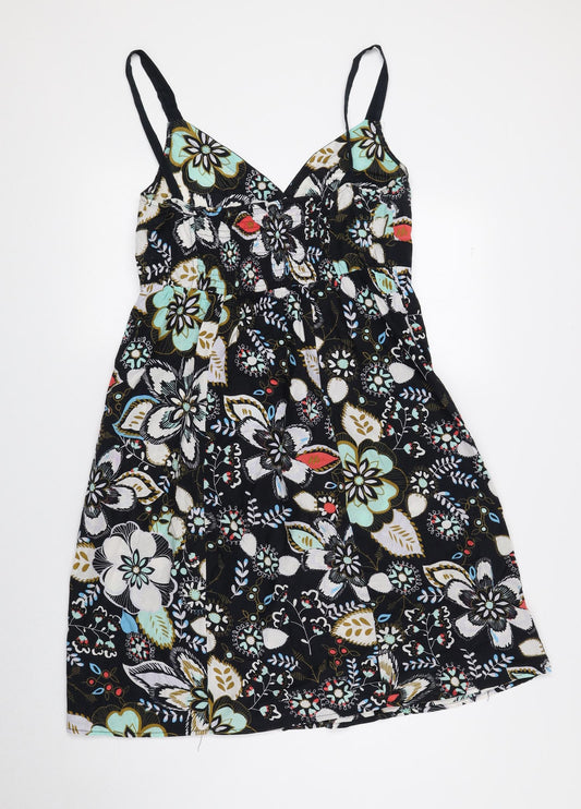 George Womens Multicoloured Floral 100% Cotton A-Line Size 14 Sweetheart Pullover