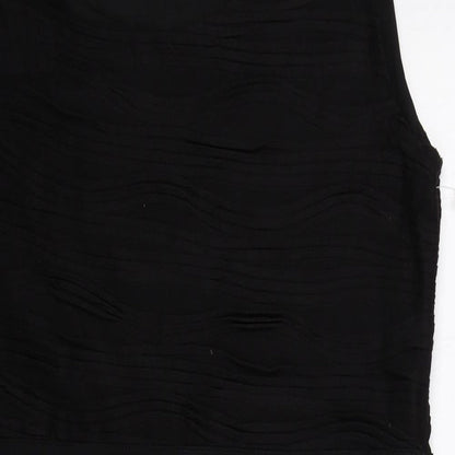 H&M Womens Black Polyester A-Line Size L Scoop Neck Pullover