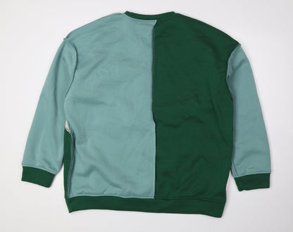 SheIn Womens Multicoloured Colourblock Polyester Pullover Sweatshirt Size L Pullover
