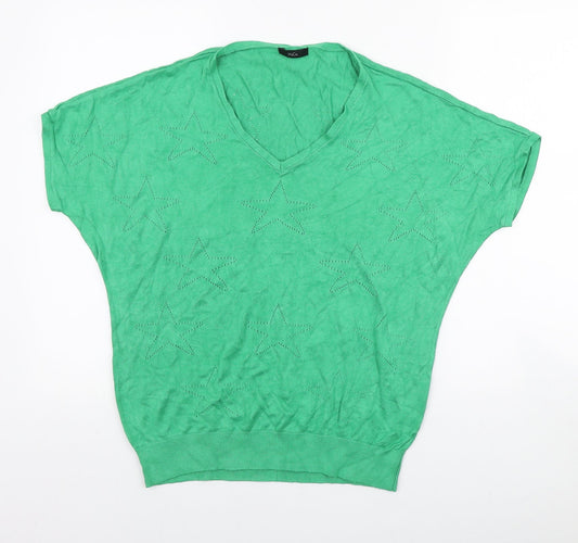 Womens UK Size 10 M&Co Green Pullover Jumper