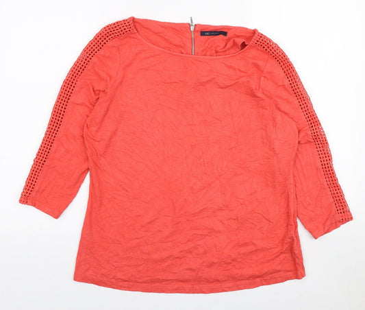 Womens UK Size 10 Marks and Spencer Orange Basic Blouse