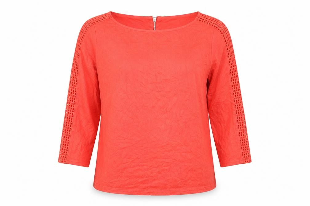 Womens UK Size 10 Marks and Spencer Orange Basic Blouse