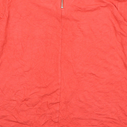 Womens UK Size 10 Marks and Spencer Orange Basic Blouse