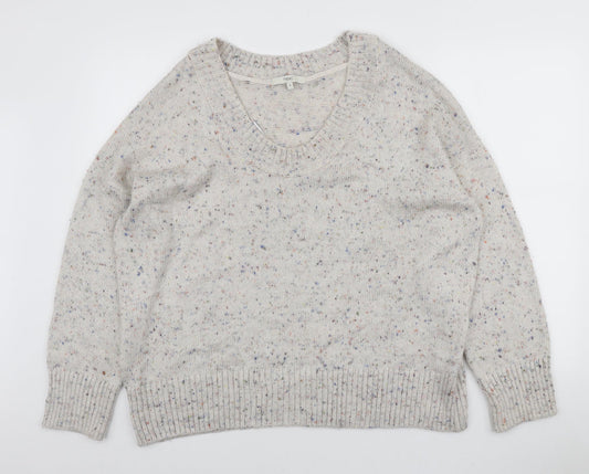 NEXT Womens Ivory Scoop Neck Acrylic Pullover Jumper Size 18