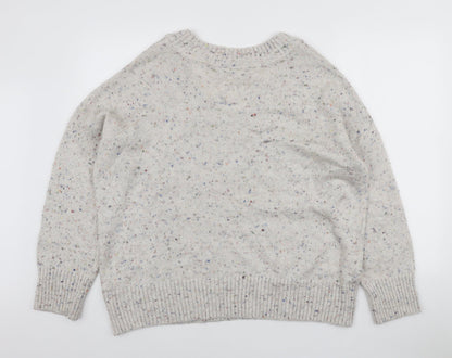 NEXT Womens Ivory Scoop Neck Acrylic Pullover Jumper Size 18