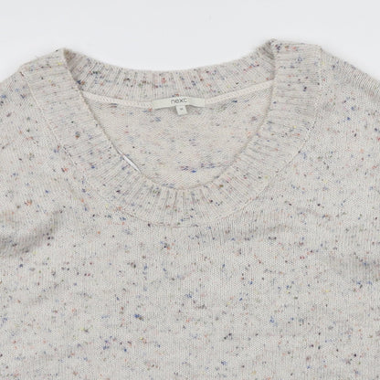 NEXT Womens Ivory Scoop Neck Acrylic Pullover Jumper Size 18