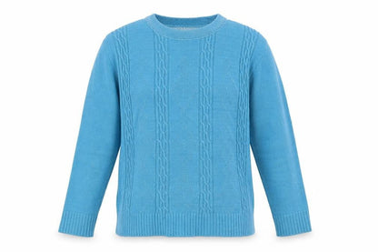 Womens UK Size S Pure & Natural Blue Pullover Jumper
